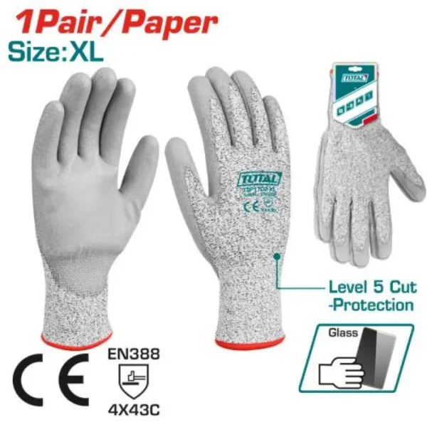 РАКАВИЦИ СИВИ ЗА СТАКЛО TOTAL XL TSP1702