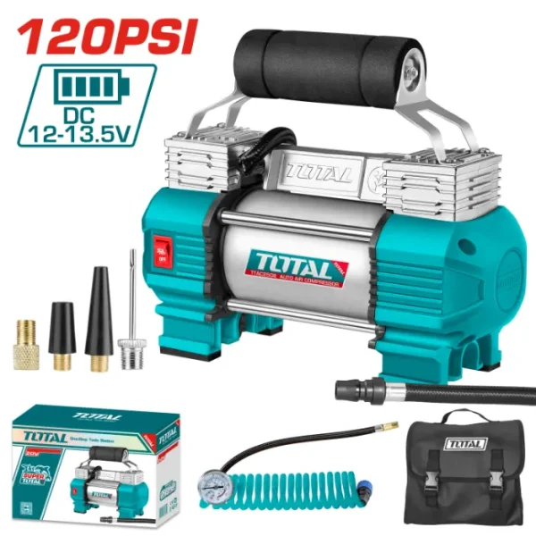КОМПРЕСОР ЗА КОЛА 12V 128PSI 8Bar TOTAL TTAC2506