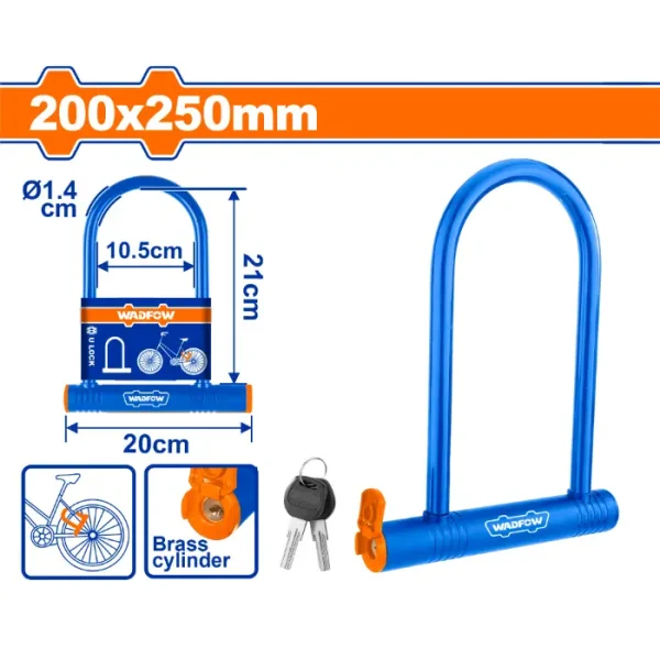 U-lock за заклучување на велосипед WADFOW WBK6125