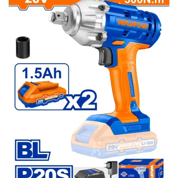 УДАРЕН ОДВРТУВАЧ 20V 300Nm 2x1.5Ah WADFOW WCD1512
