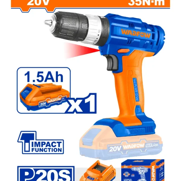 ШТРАФИЛИЦА 20V 35Nm 1x1.5Ah БАТЕРИЈА WADFOW WCDP521