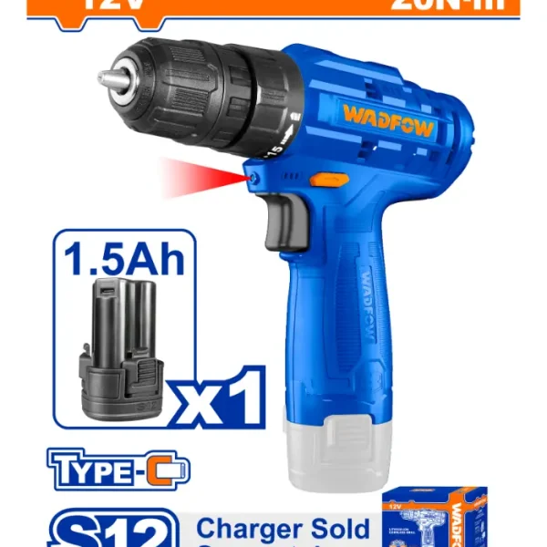 ШТРАФИЛИЦА 12V 20Nm 1x1.5Ah БАТЕРИЈА WADFOW WCDS510