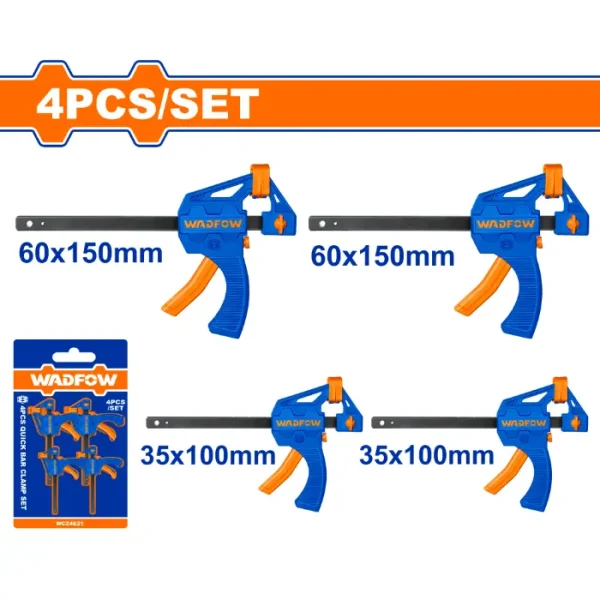 СЕТ од 4 брзи стеги 60x150mm WADFOW WCZ4E21
