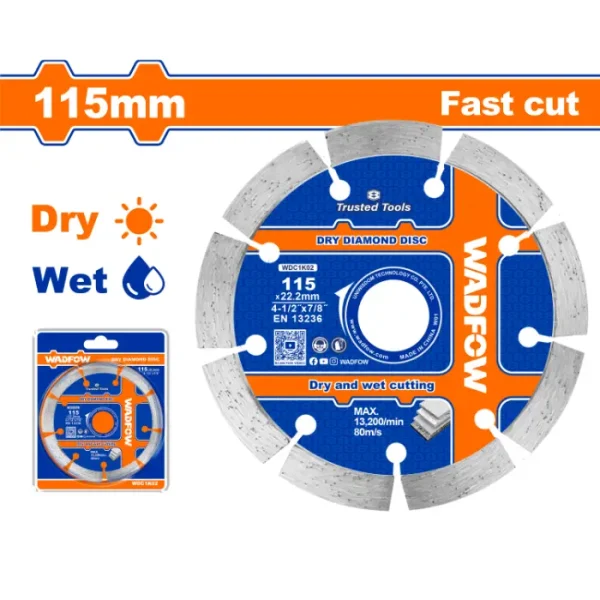 ДИЈАМАНТСКИ ДИСК 115mm Fast Cut WADFOW WDC1K02