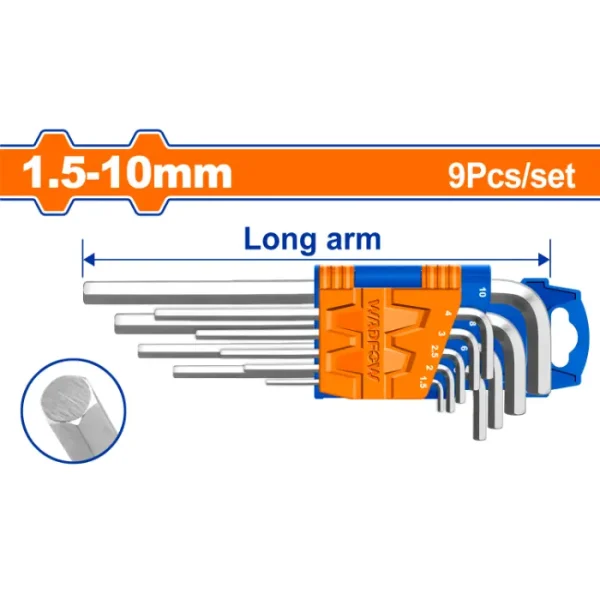 СЕТ од 9 ИМБУС КЛУЧЕВИ 1.5-10mm WADFOW WHK1291