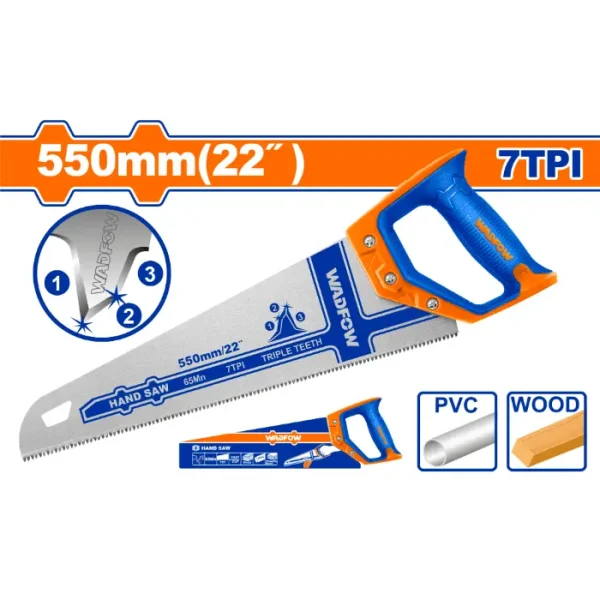 РАЧНА ПИЛА ЗА СЕЧЕЊЕ ДРВА И ПЛАСТИКА 550mm WADFOW WHW8G22