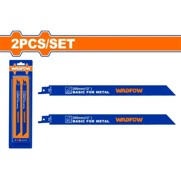 СЕТ од 2 ПИЛИ за РЕЦИПРОЧНА ПИЛА САБЈАРКА 300mm BASIC FOR METAL WADFOW WJT1225VF