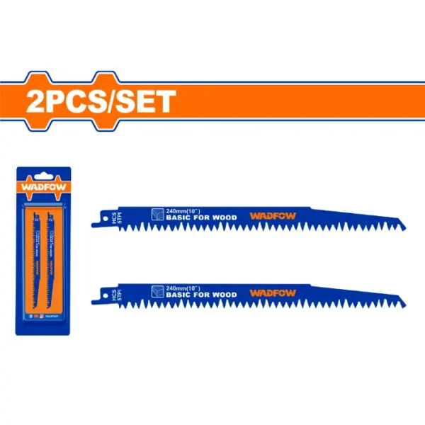 СЕТ од 2 ПИЛИ за РЕЦИПРОЧНА ПИЛА САБЈАРКА 240mm BASIC FOR WOOD WADFOW WJT1531L