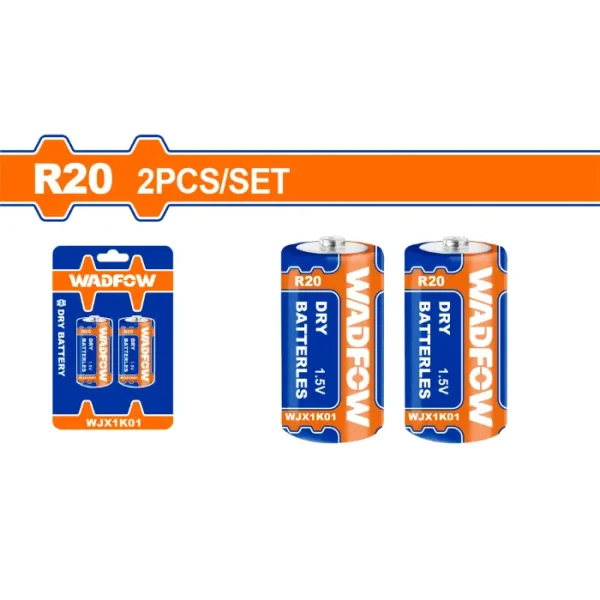 БАТЕРИЈА 1.5V R20 СЕТ 2/1 WADFOW WJX1K01