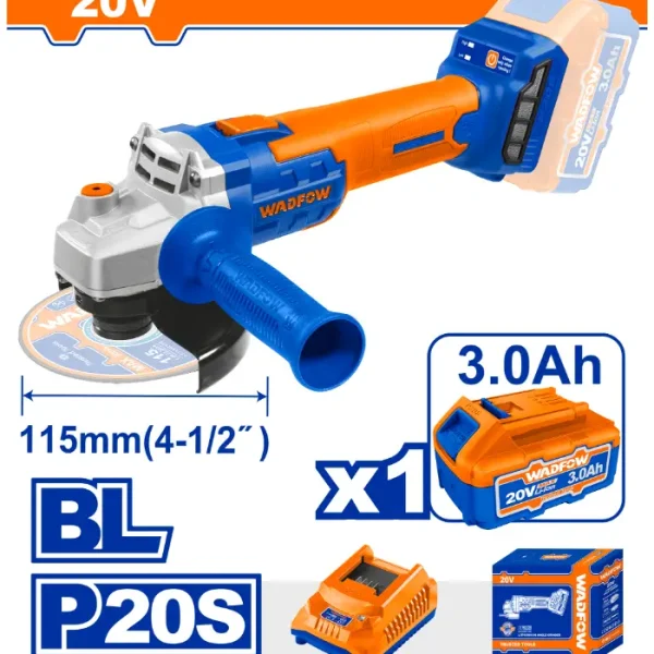 АГОЛНА БРУСИЛКА 20V 1x3.0Ah БАТЕРИЈА WADFOW WLAPM21