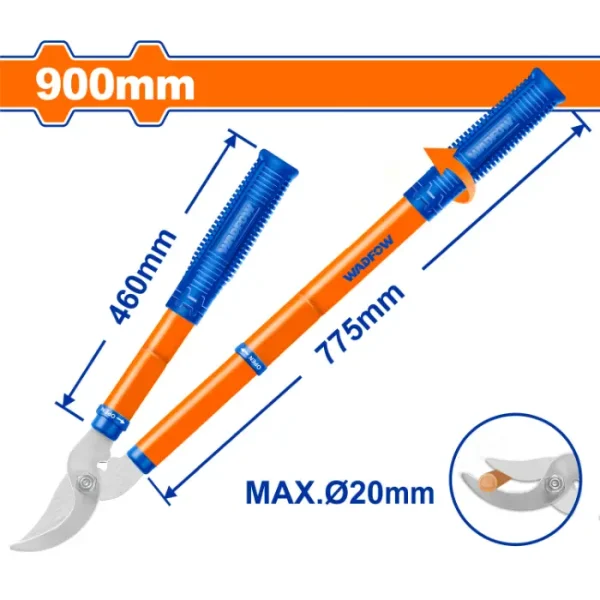 ТЕЛЕСКОПСКИ НОЖИЦИ ЗА КРОЕЊЕ 900mm 20mm WADFOW WPR1E79