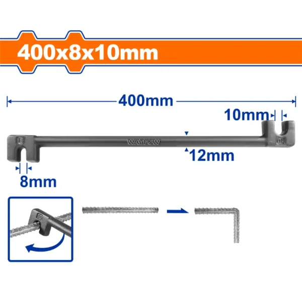 КЛУЧ ЗА ВИТКАЊЕ АРМАТУРА 8x10mm WADFOW WQB3340