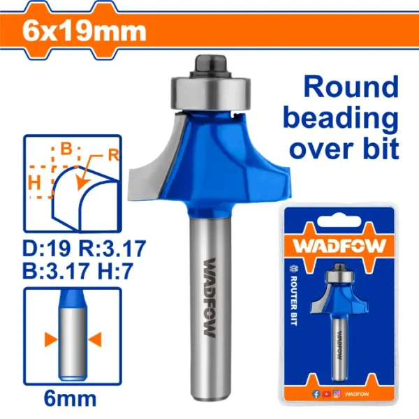 ГЛОДАЛО ЗА ФРЕЗА КРУЖЕН ПРОФИЛ 6mm WADFOW WRG6402