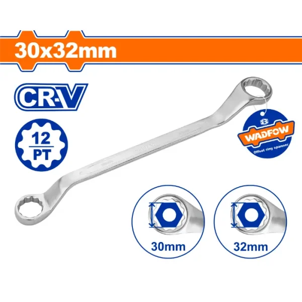Дупли окаст клуч тип звезда 30x32mm WADFOW WSA3112