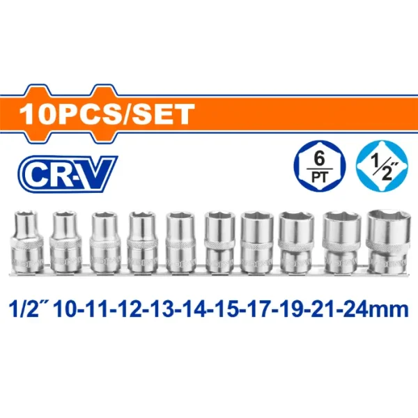 Комплет од 10 1/2" приклучоци WADFOW WST2410