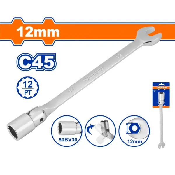 Комбиниран флексибилен клуч 12mm WADFOW WTH1E12