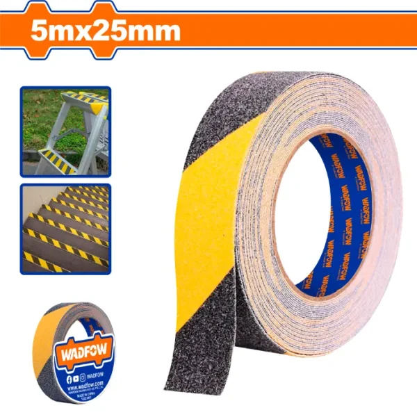 PVC анти-лизгачка предупредувачка лента 5mx25mm WADFOW WVA3535