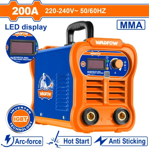 ИНВЕРТЕР АПАРАТ ЗА ЗАВАРУВАЊЕ 200A WADFOW WWD32001