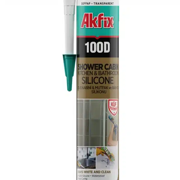 Akfix 100D – 280ml Санитарен силикон (Бел)