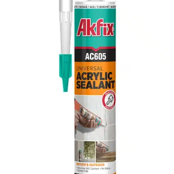 Akfix AC605 – 310ml Акрилен силикон за општа намена (Бел)