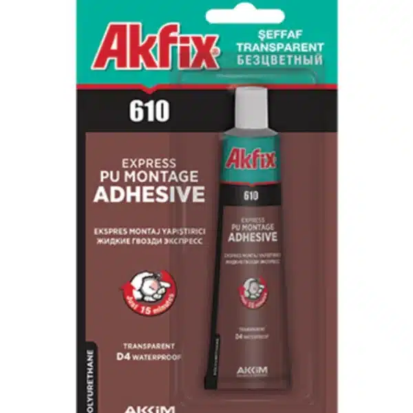 Akfix 610 PU Express – 50ml Транспарентно монтажно лепило