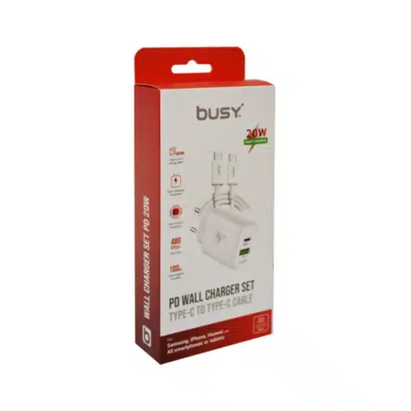 USB ѕиден полнач PD со кабел C to C BIZI