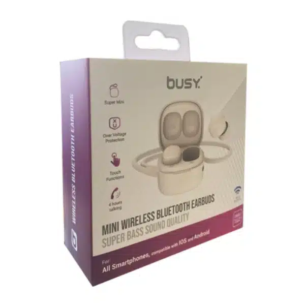BIZI Bluetooth слушалки A19 крем