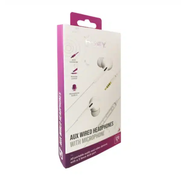 Слушалки AUH 3.5mm бели BIZI