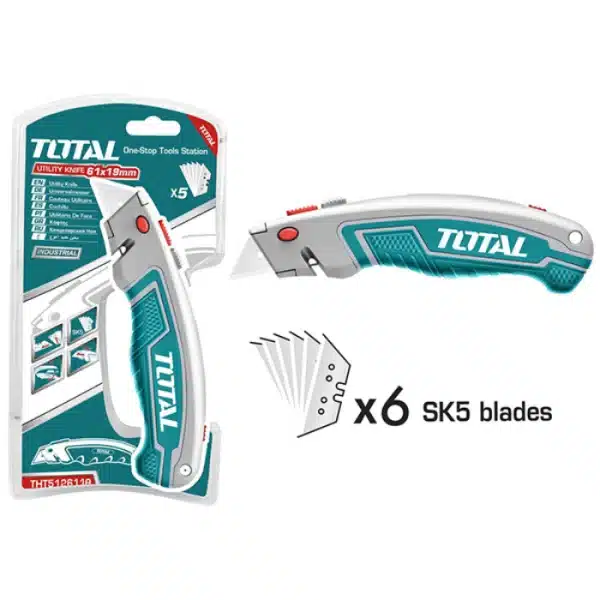 СКАЛПЕР TOTAL 61x19mm + 6 НОЖА THT5126128