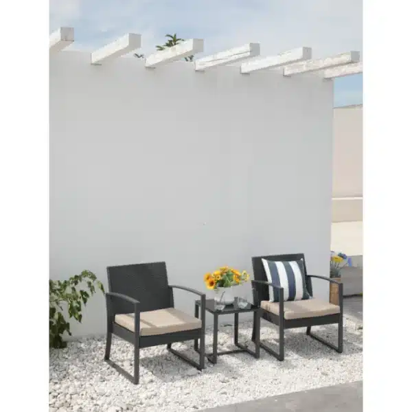 GARNITURA ZA GARDEN METALNA SO RATAN