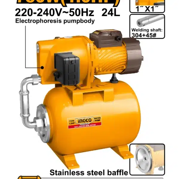 0.75KW ПУМПА ЗА ВОДА ХИДРОФОР INGCO JPT075068