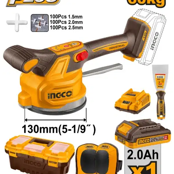 ВИБРАТОР ЗА ПЛОЧКИ INGCO 20V 1x2.0Ah CTVLI20015