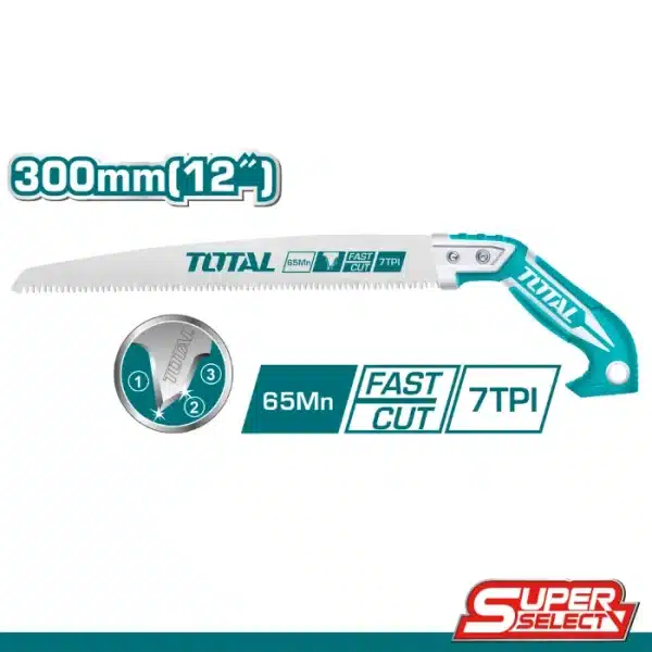 ПИЛА РАЧНА TOTAL 12" 300mm 6TPI THT51130026