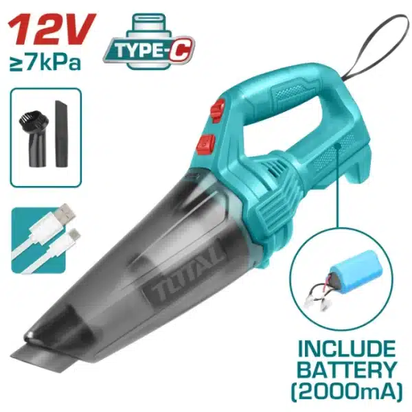БАТЕРИСКА ПРАВОСМУКАЛКА РАЧНА 12V (ВГРАДЕНИ БАТЕРИИ) TOTAL TVLI2026
