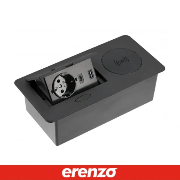 ERENZO ШТЕКЕР ЗА КАНЦЕЛАРИСКА МАСА ЦРН КОПЧЕ WIRELESS – SKM500