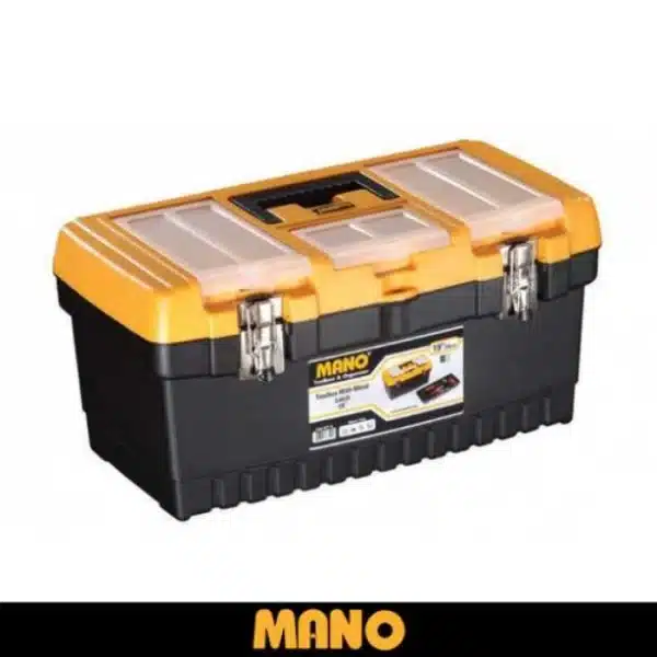 Mano MT-19 – 486x267x242mm Професионален пластичен куфер за алат со метални брави
