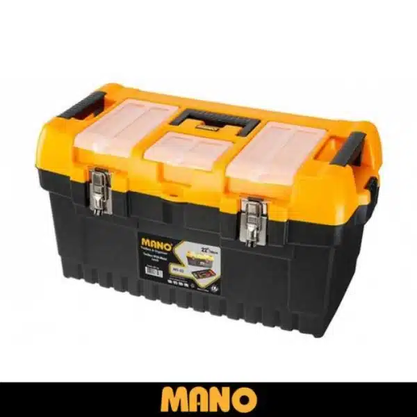 Mano MT-22 – 564x310x290mm Професионален пластичен куфер за алат со метални затварачи