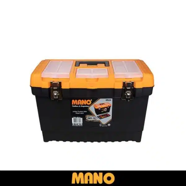 Mano JMT-19 – 486x267x320mm Професионален пластичен куфер за алат Jumbo со метални брави