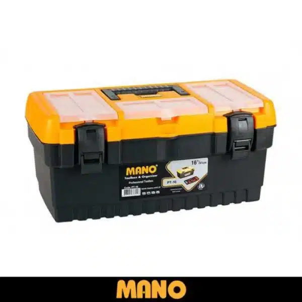 Mano PT-16 – 410x209x195mm Професионален пластичен куфер за алат со организер