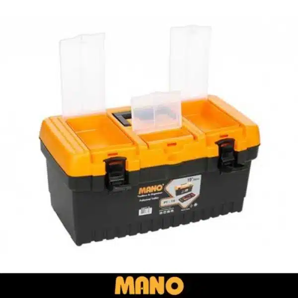 Mano PT-19 – 480x258x255mm Професионален пластичен куфер за алат со организер