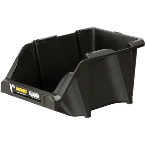 Mano S-20 – 150x250x125mm Пластична кутија за складирање - црна