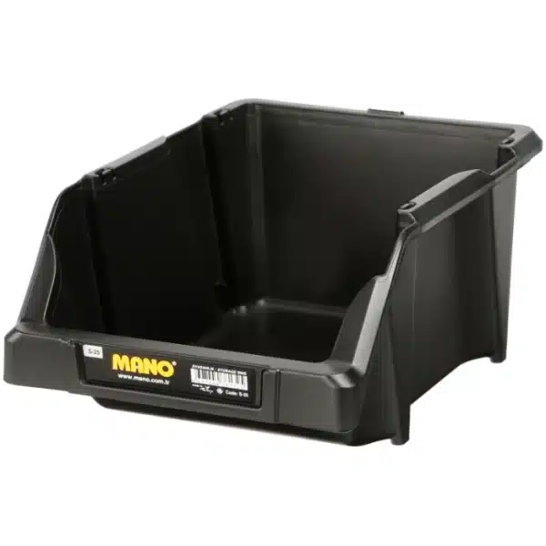 Mano S-25 – 200x300x130mm Пластична кутија за складирање - црна