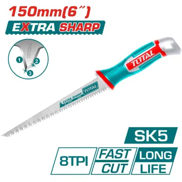 ПИЛА ЗА ГИПСКАРТОН TOTAL 6" EXTRA SHARP TOTAL THWBSW1508