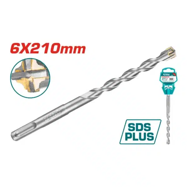 БУРГИЈА ЗА БЕТОН 4 ЗАБЦИ 6×210mm TOTAL – TAC310603C