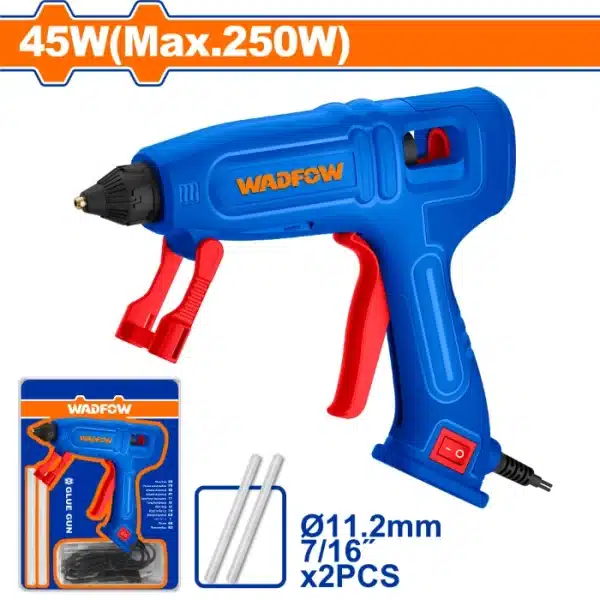ЕЛЕКТРИЧЕН ПИШТОЛ ЗА ЛЕПЕЊЕ СО СИЛИКОНСКИ СТАПЧИЊА 250W WADFOW – WGL4608