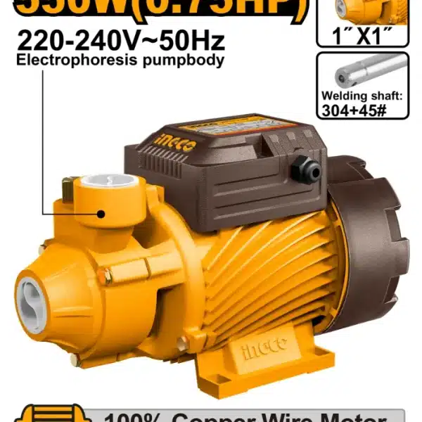 ЦЕНТРИФУГАЛНА ПУМПА ЗА ВОДА INGCO 0.55KW 0.75HP 1" – VPM55068