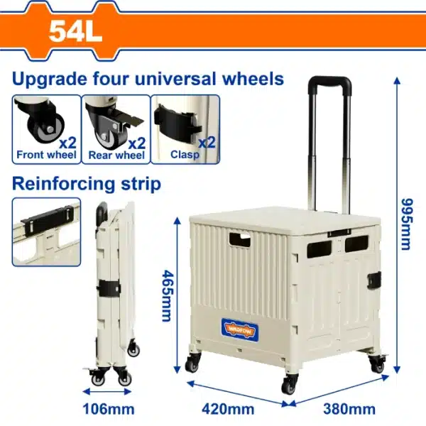 КОЛИЧКА КОРПА 54L БЕЛА WADFOW – WWB8054