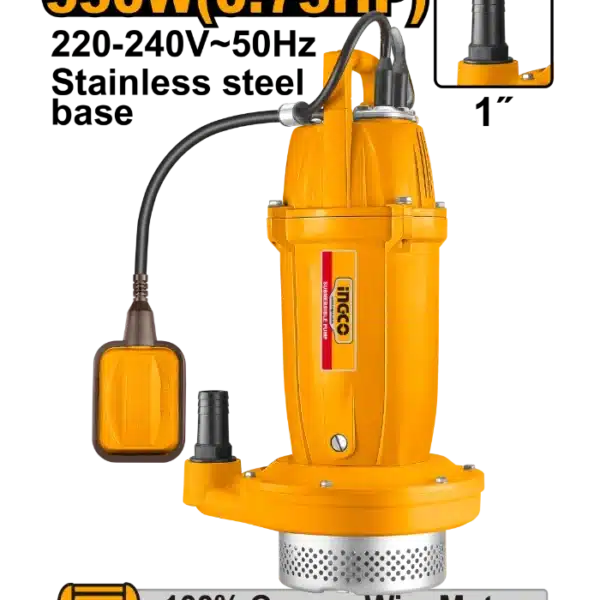 ПОТОПНА ПУМПА ЗА ВОДА 0.55KW-25M 1" INGCO SPC55068