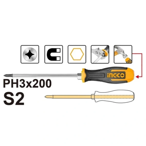 ШТРАФЦИГЕР PH3x200mm INGCO HGTSPH3200