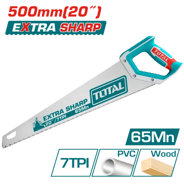 РАЧНА ПИЛА 500mm ЗА ДРВО И ПЛАСТИКА TOTAL THT55206